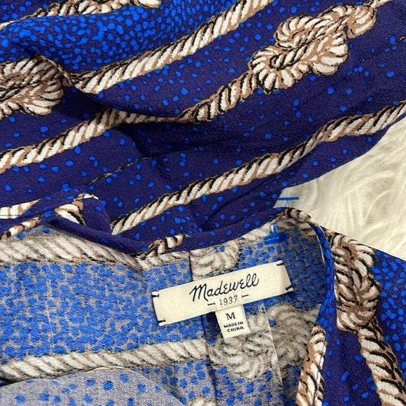 MADEWELL Rope Print Sleeveless Dress With Pockets Size Medium - Picture 8 of 11